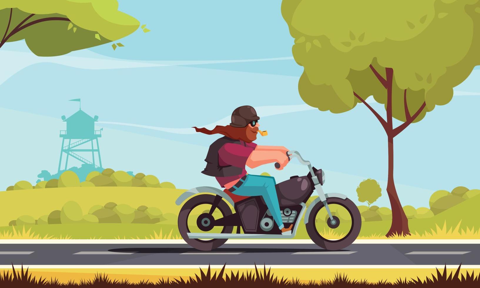 motorfiets fietser poster vector