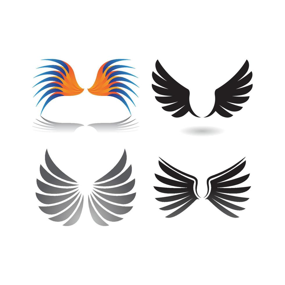 vleugel icoon logo ontwerp illustratie vector