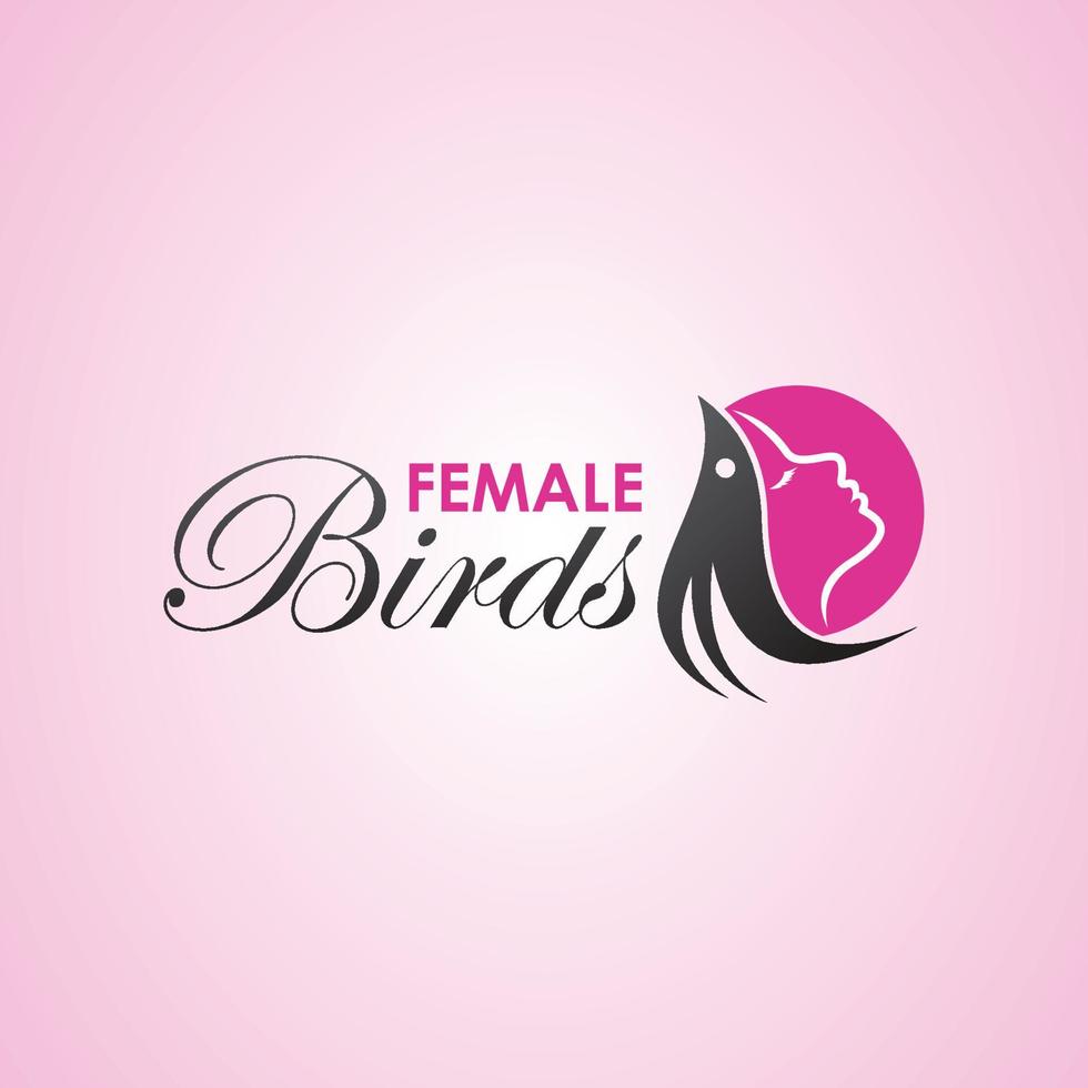 vrouw vogelstand logo, bedrijf logo, schoonheid logo vector
