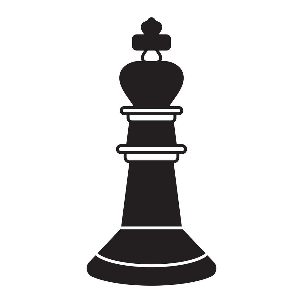 koning schaak stuk vlak vector icoon voor apps of websites