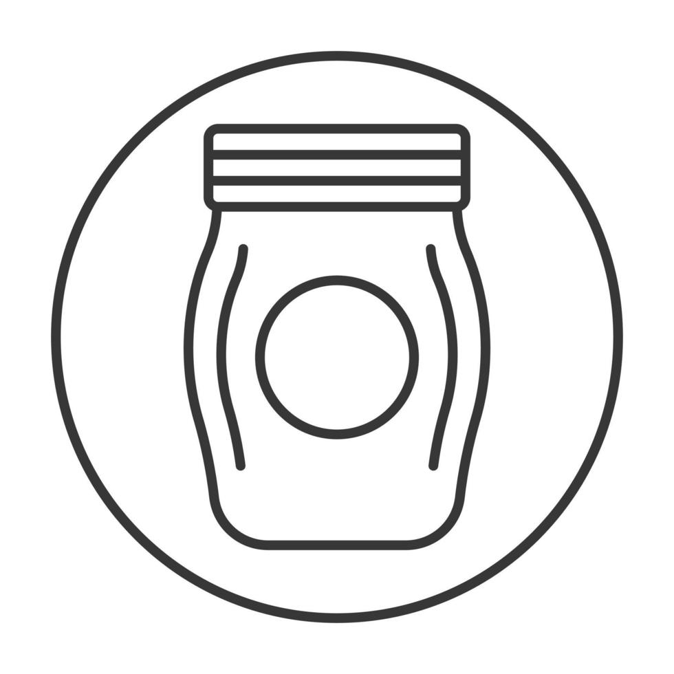 afgeronde een metselaar fles of metselaar glas pot lijn kunst icoon voor apps en websites vector