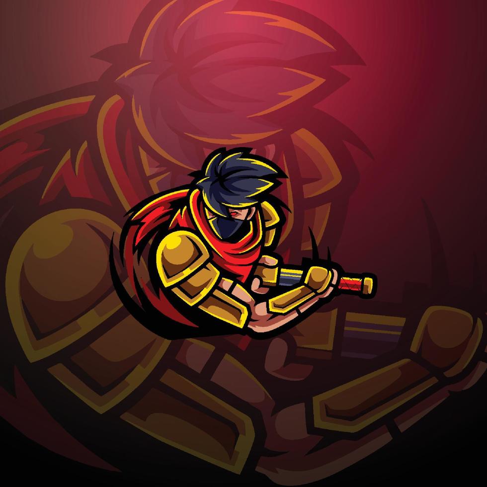 gamer mascotte logo vector