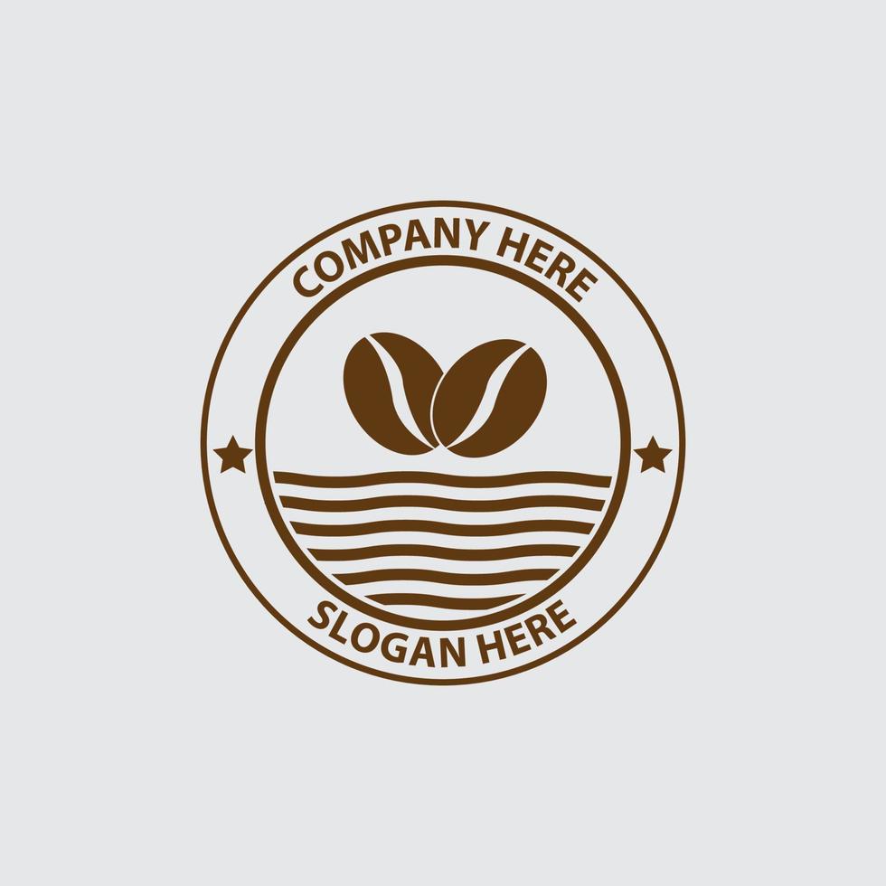 koffie winkel logo embleem vector