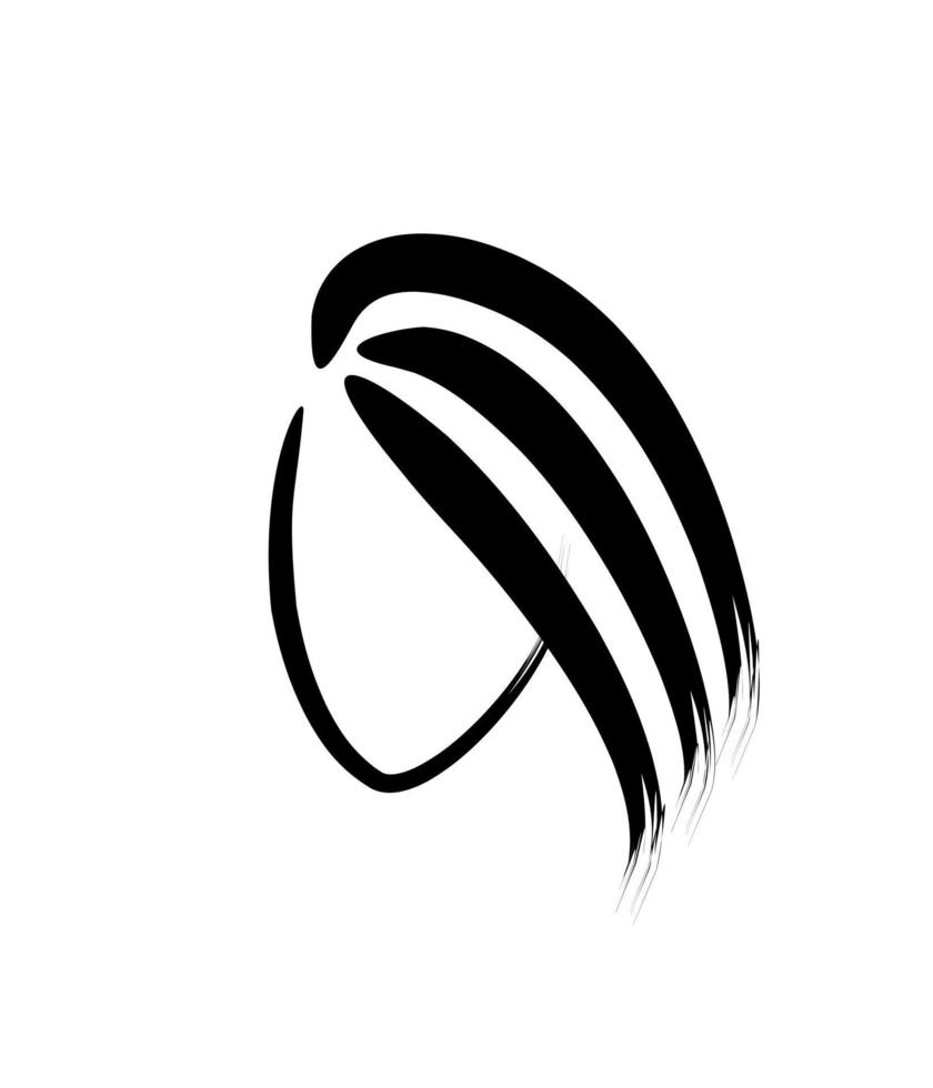 kapsel icoon. schoonheid salon logo. borstel vector illustratie. silhouet gezicht meisje. vrouw avatar