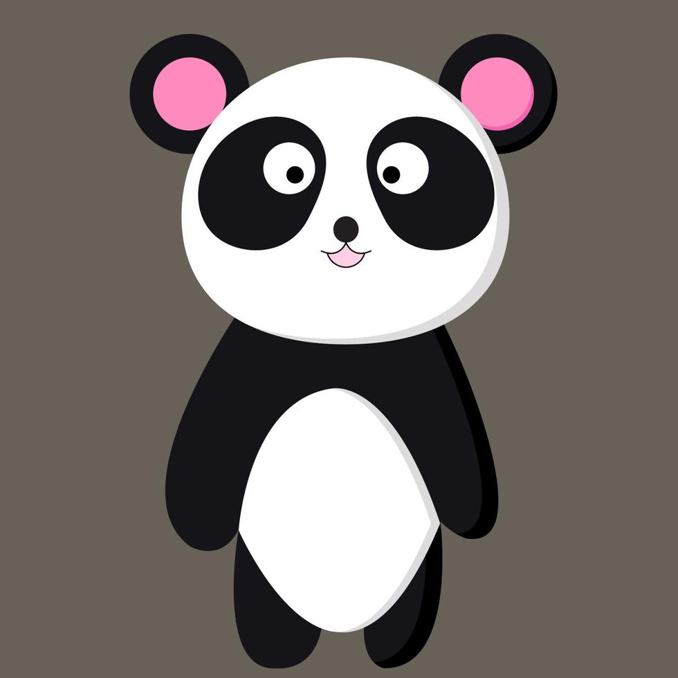 een gelukkig panda, vector of kleur illustratie.