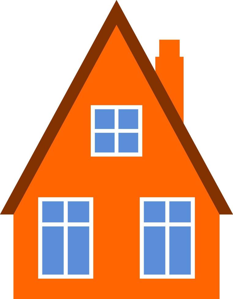 rood huis, illustratie, vector Aan wit achtergrond.