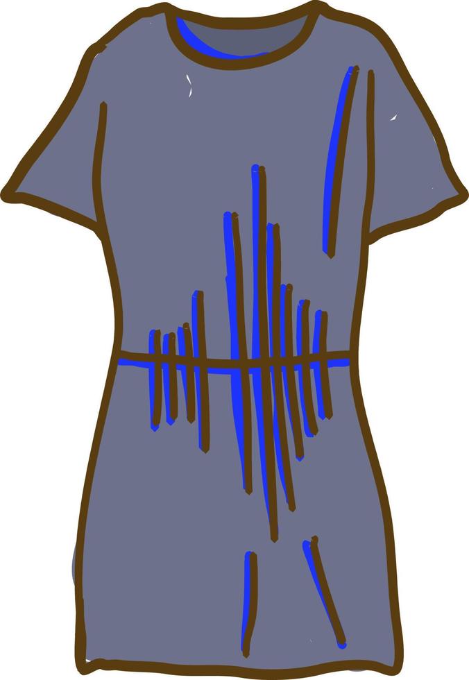 vrouw jurk, illustratie, vector Aan wit achtergrond.