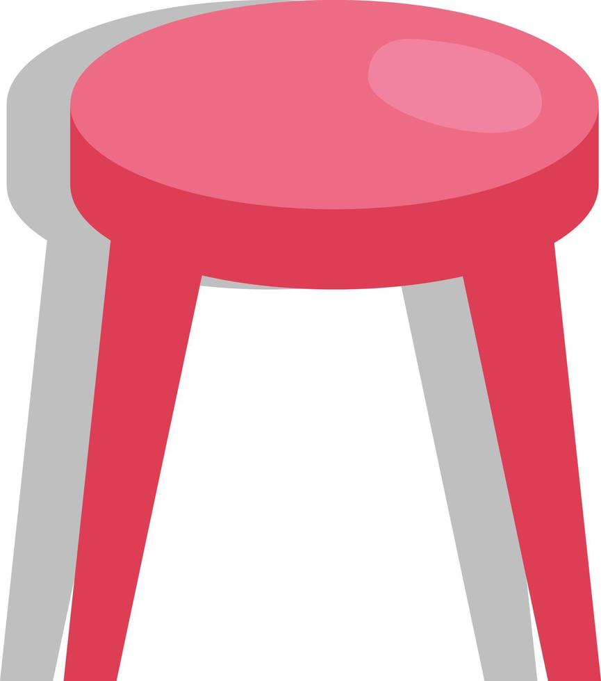roze stoel, illustratie, vector Aan een wit achtergrond.