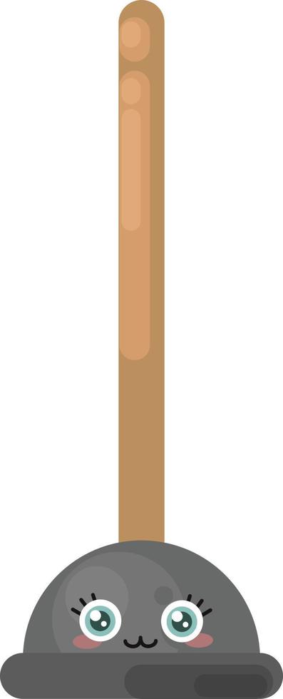 toilet plunjer, illustratie, vector Aan wit achtergrond