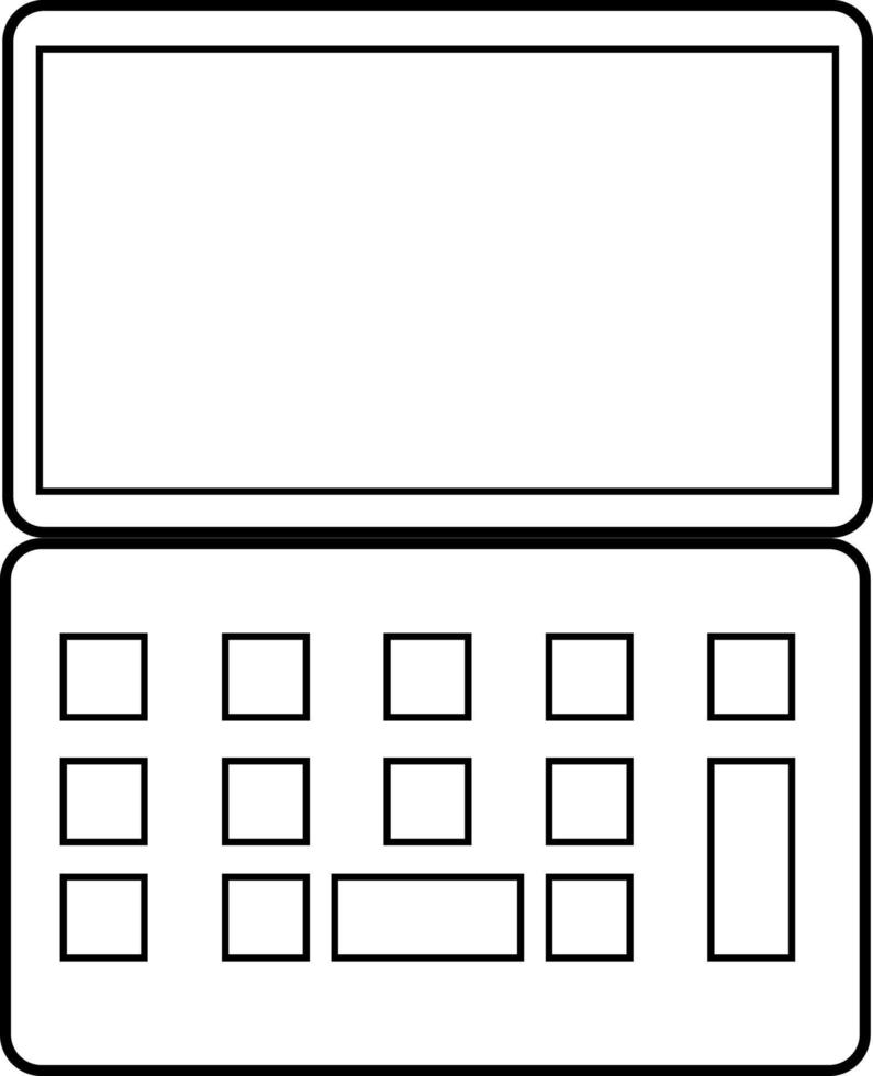 gemakkelijk school- laptop, icoon illustratie, vector Aan wit achtergrond