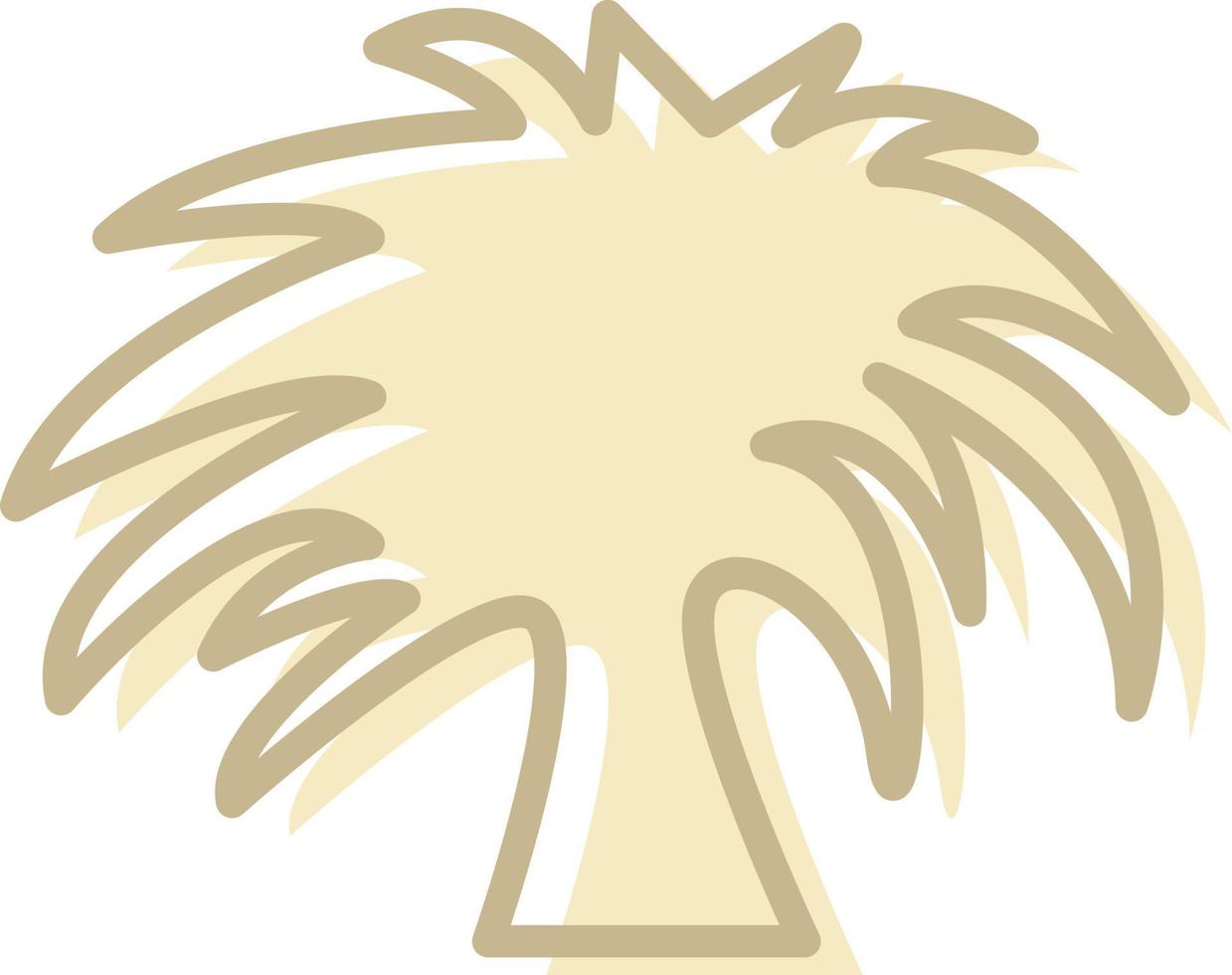 klein palm boom, illustratie, vector, Aan een wit achtergrond. vector