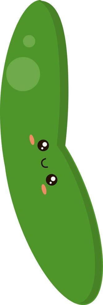 komkommer, illustratie, vector Aan wit achtergrond.