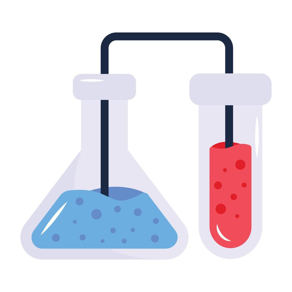 een goed gemaakt vlak icoon van laboratorium experiment vector