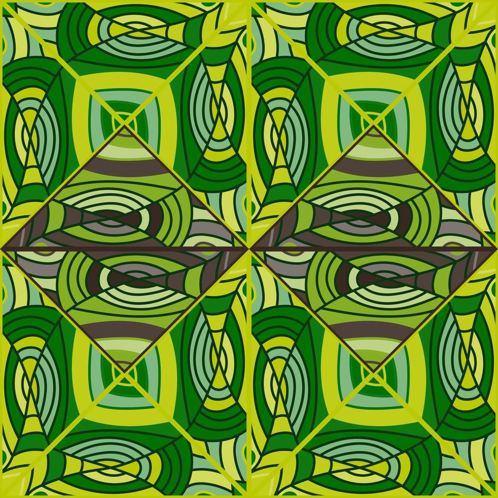 mooi mozaïek- van lijnen naadloos patroon in makkie stijl. hand- getrokken abstract wijnoogst ornament. vector