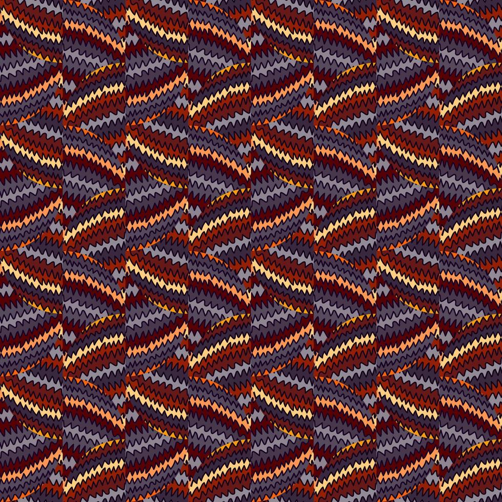 hand- getrokken zig zag lijnen mozaïek- ornament. abstract Golf naadloos patroon in tekening stijl. creatief strepen afdrukken behang. vector