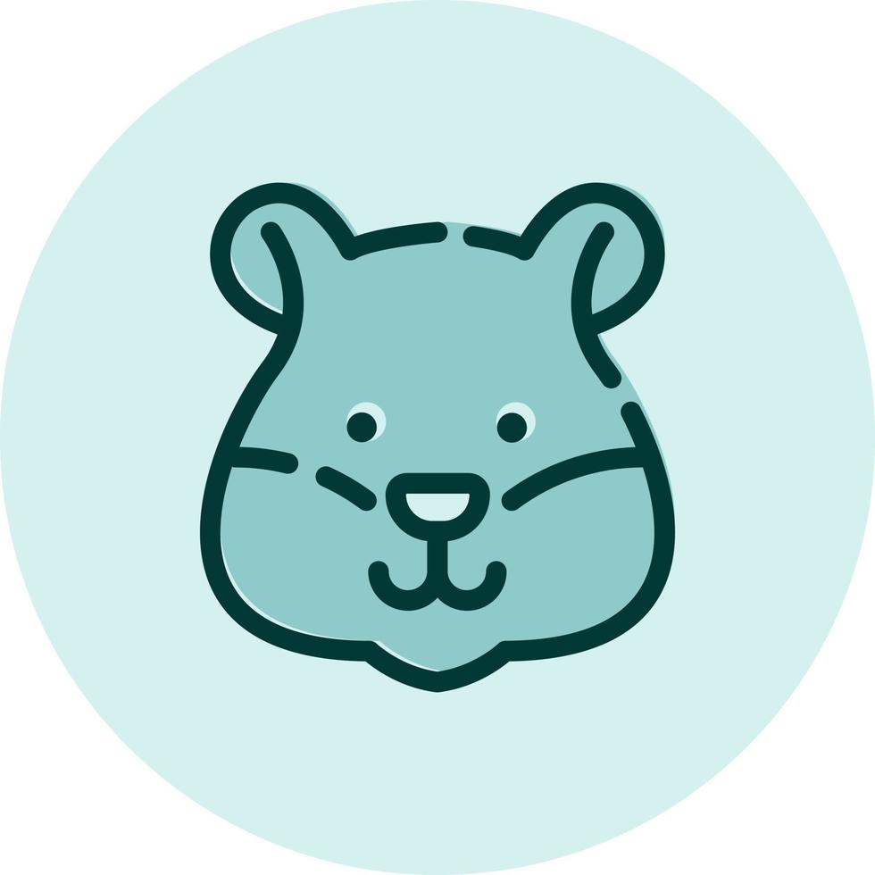 huisdier hamster, illustratie, vector Aan een wit achtergrond.