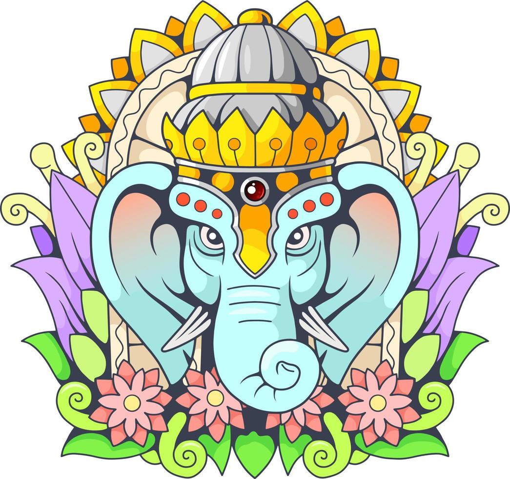 Indisch olifant god ganesha vector