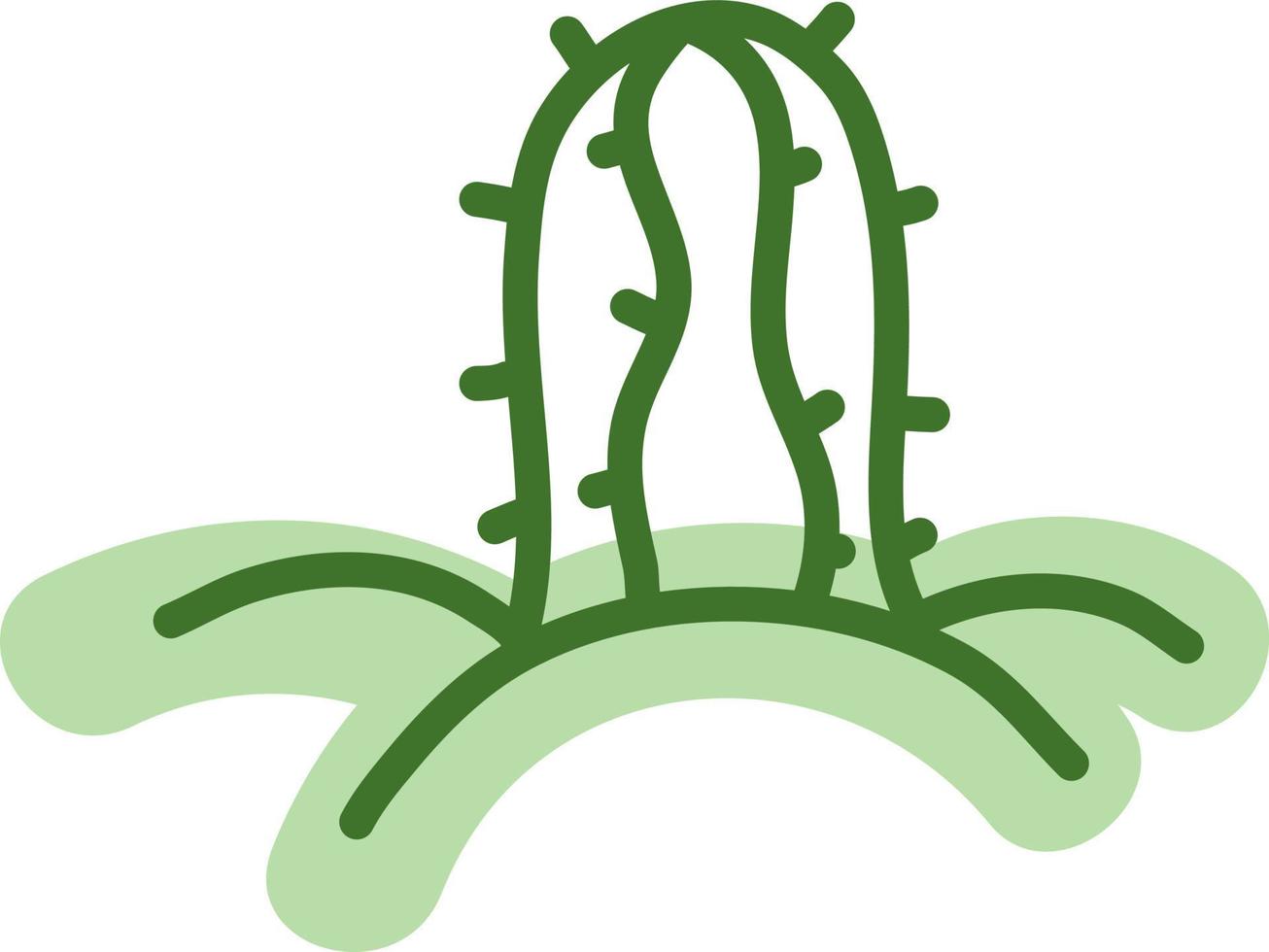 stekelig Peer cactus, illustratie, vector Aan een wit achtergrond.
