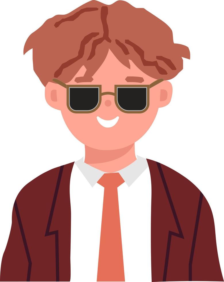 de glimlachen jongen avatar vector