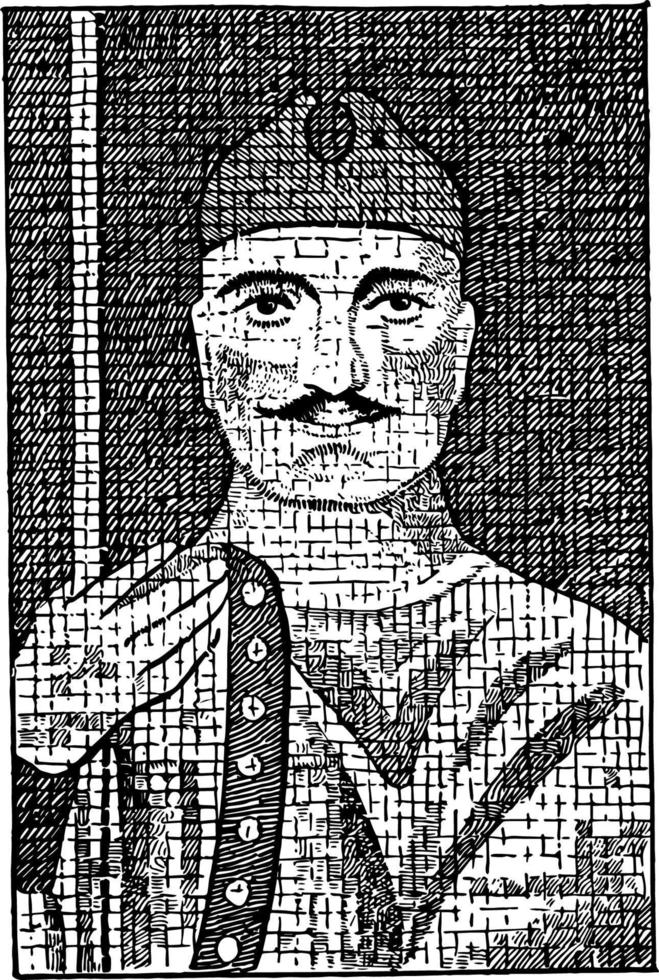 Karel de grote wijnoogst illustratie. vector