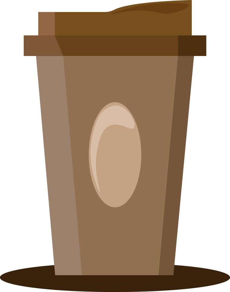 papier koffie beker, illustratie, vector Aan wit achtergrond.