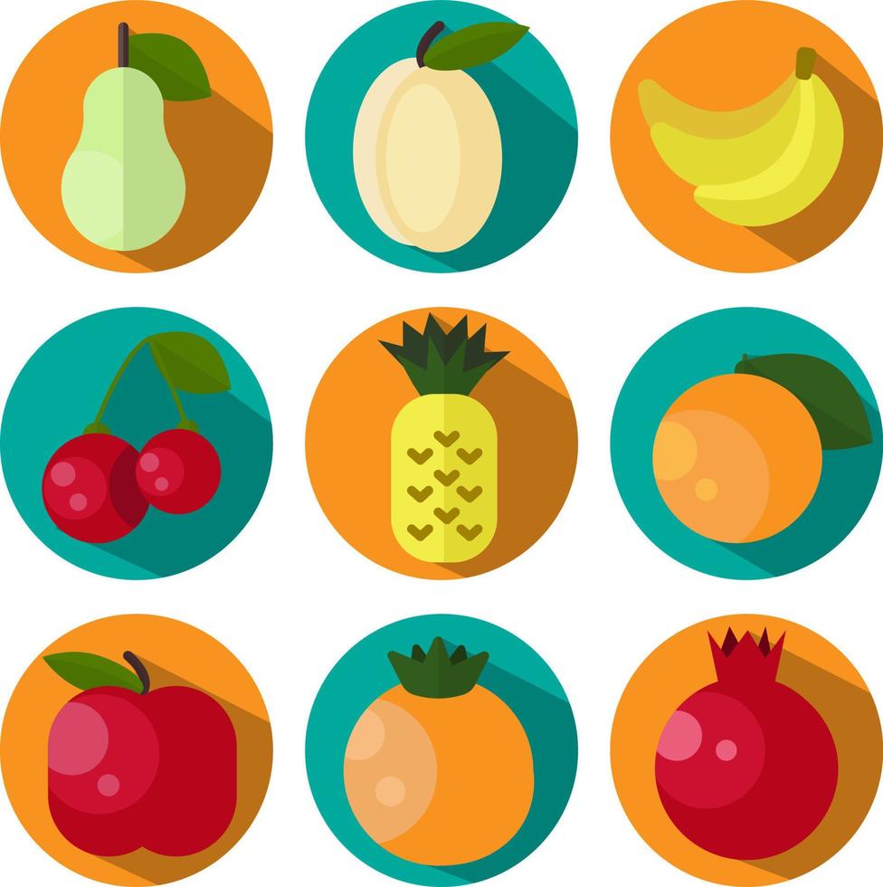 gezond fruit, illustratie, vector, Aan een wit achtergrond. vector
