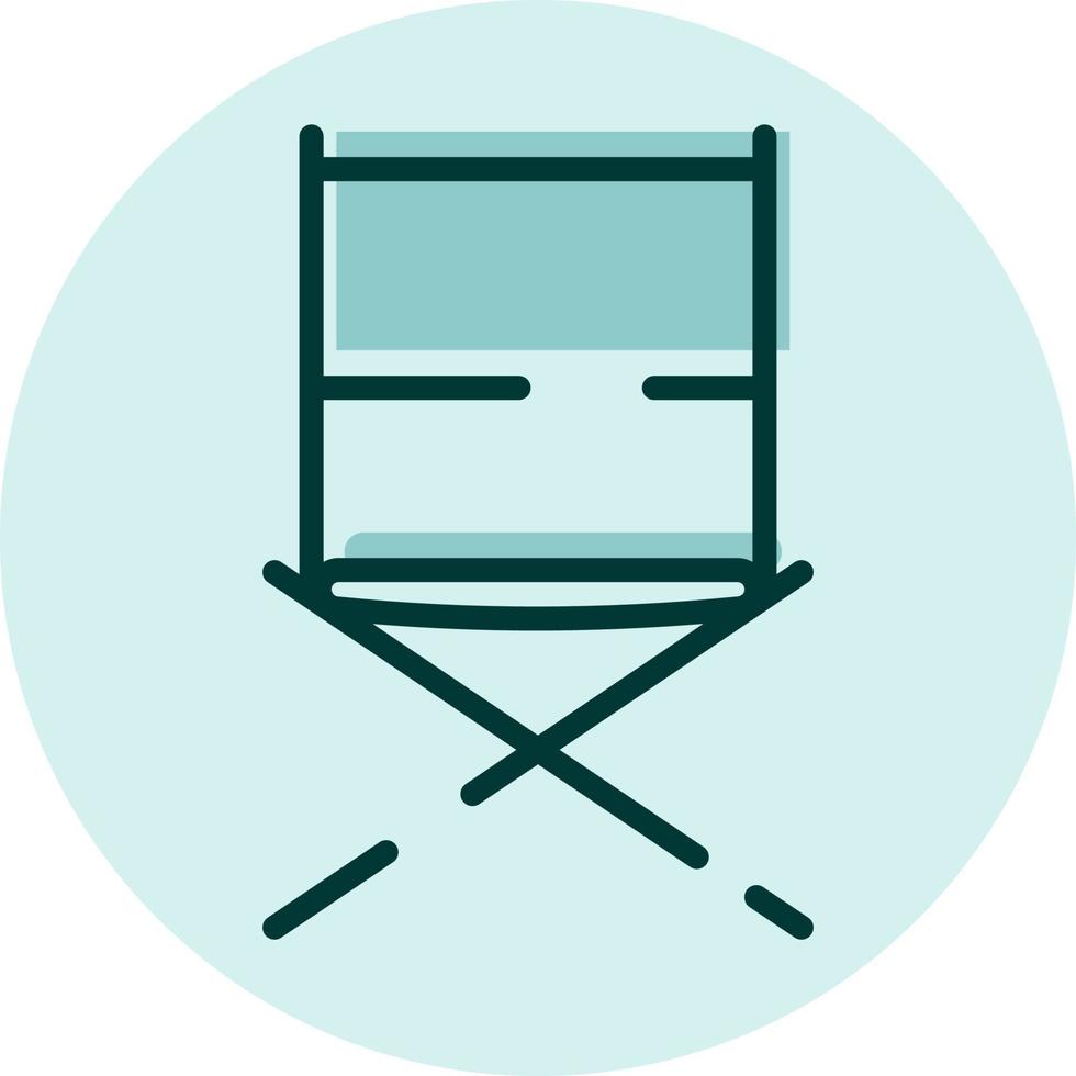 camping stoel, illustratie, vector Aan een wit achtergrond.