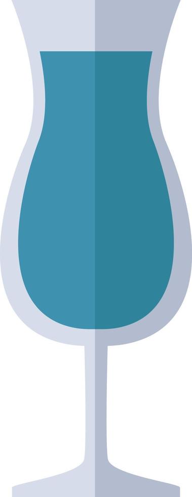 blauw cocktail, illustratie, vector Aan wit achtergrond.