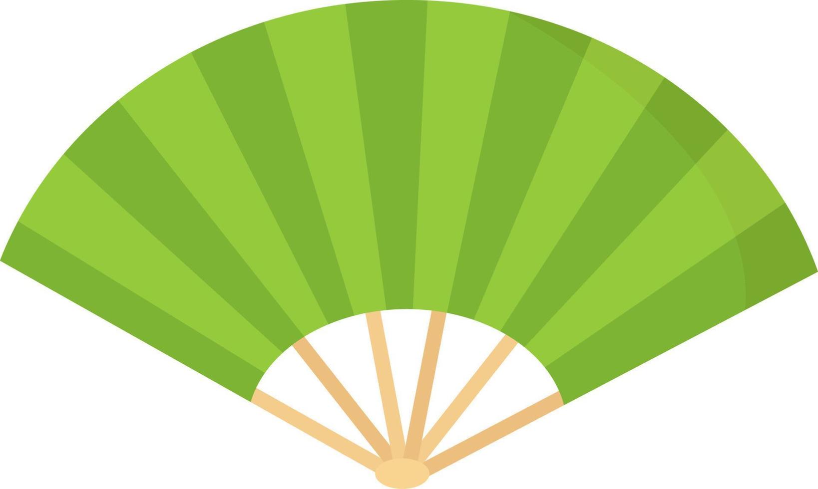 groen fan, illustratie, vector Aan wit achtergrond.