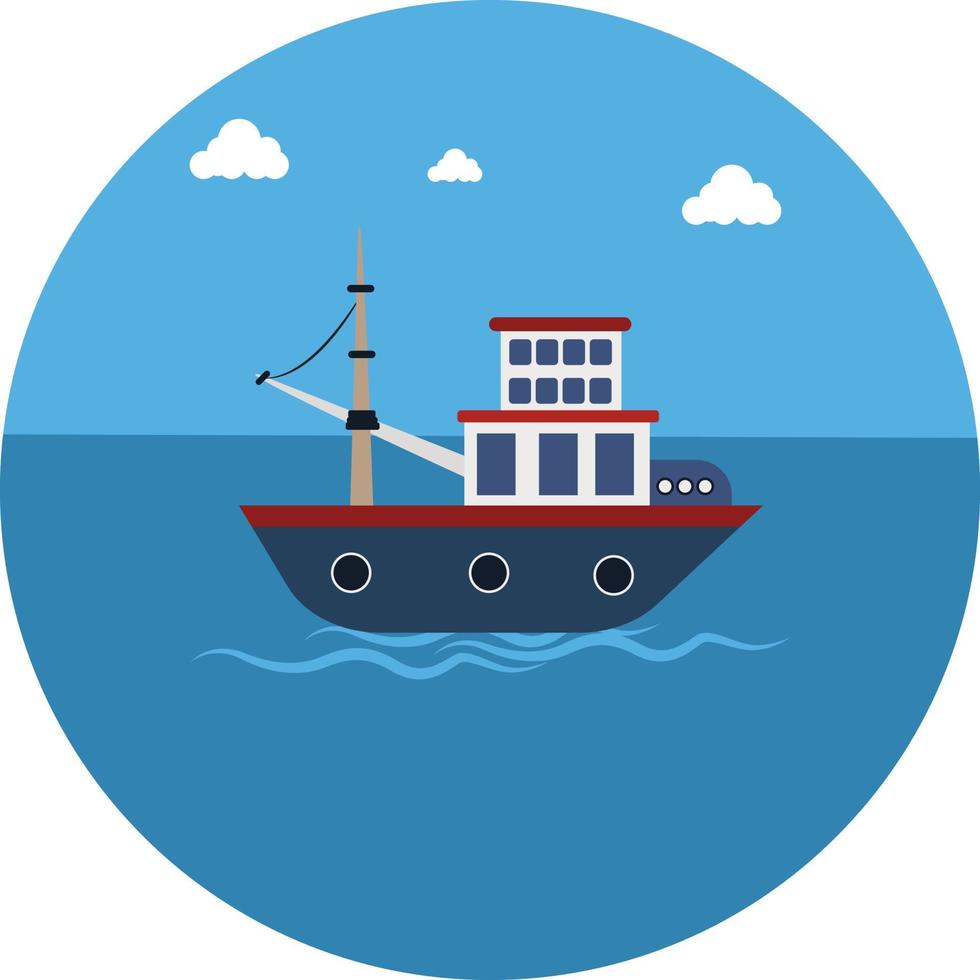 het zeilen schip ,illustratie, vector Aan wit achtergrond.