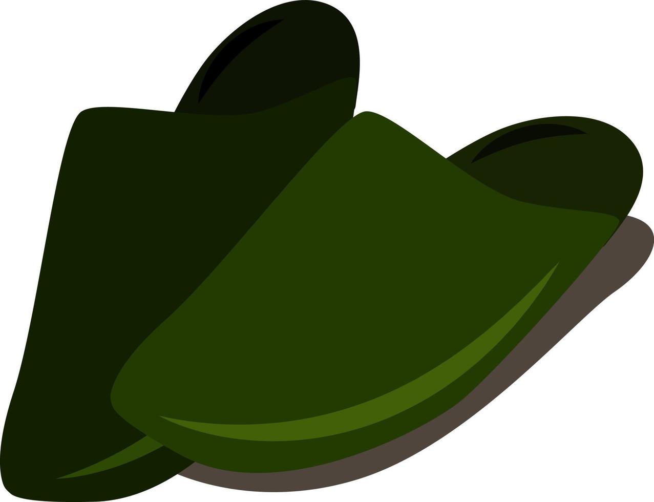 groen slippers, illustratie, vector Aan wit achtergrond.