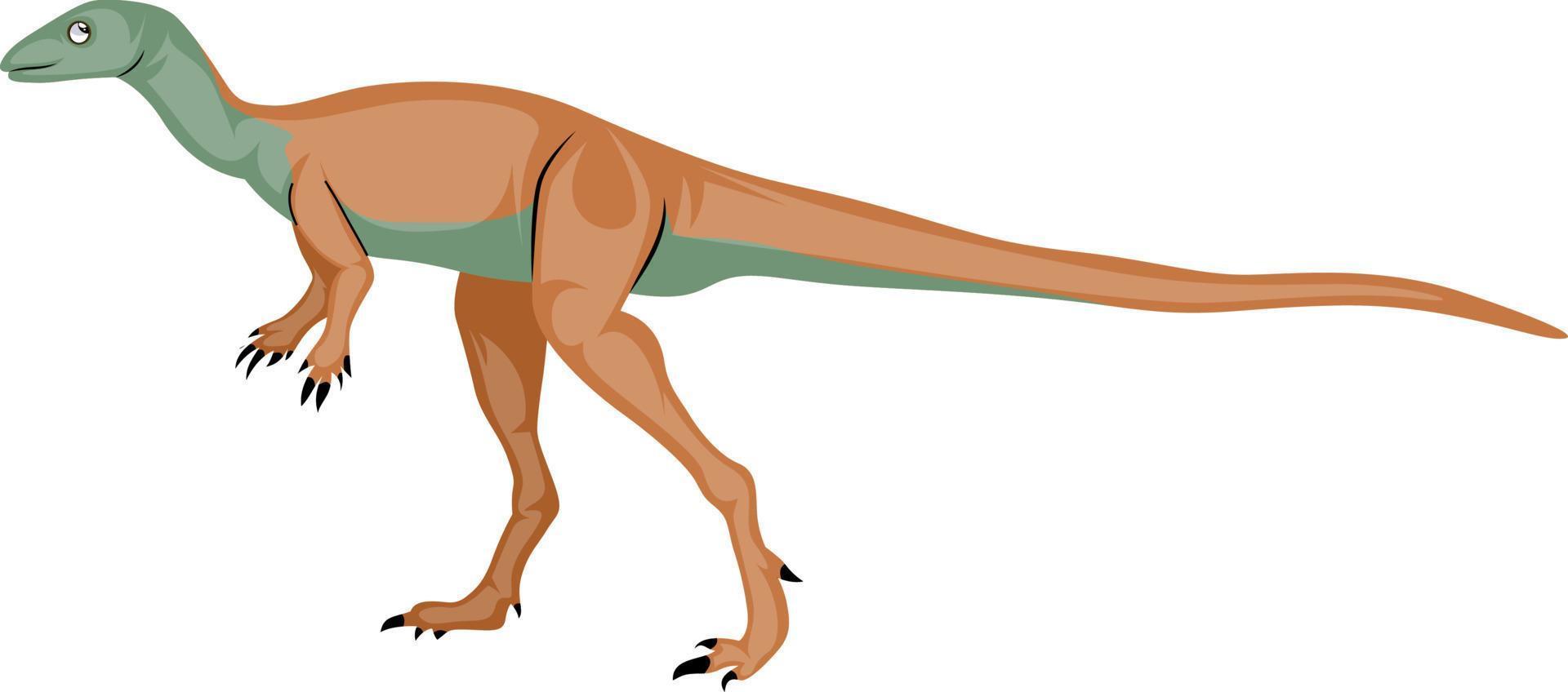 klein dinosaurus, illustratie, vector Aan wit achtergrond.