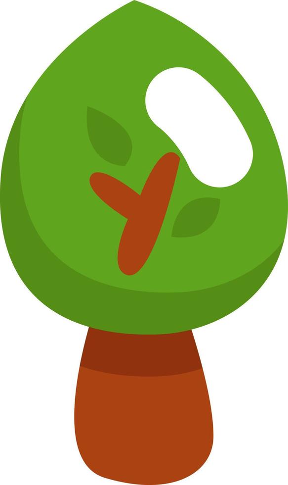 groen Woud boom, illustratie, vector Aan een wit achtergrond.