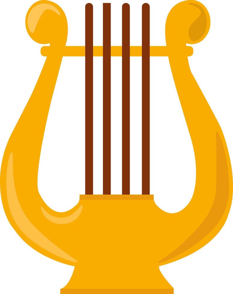 lier instrument, illustratie, vector Aan wit achtergrond.