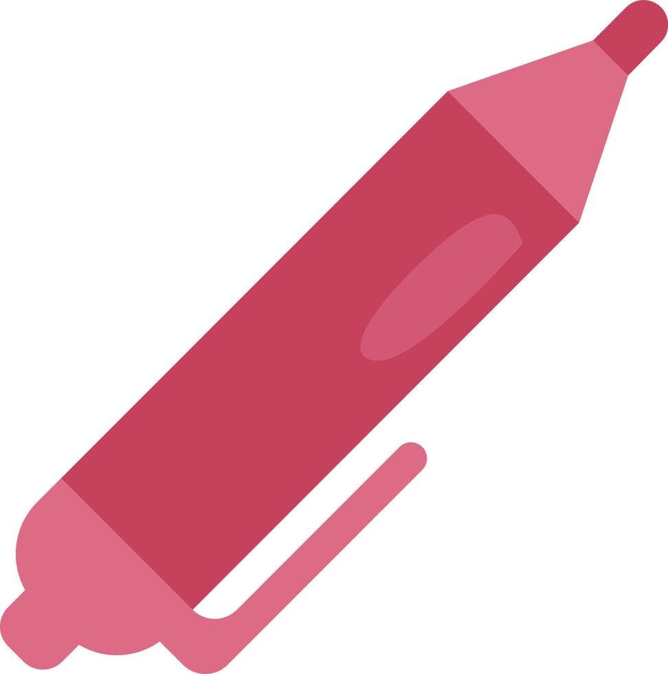 rood kunst pen, illustratie, vector, Aan een wit achtergrond. vector