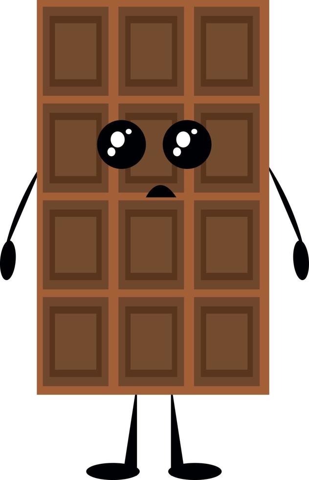 chocola bar, illustratie, vector Aan wit achtergrond.