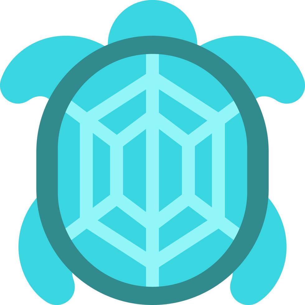 schildpad met blauw schelp, illustratie, vector, Aan een wit achtergrond. vector