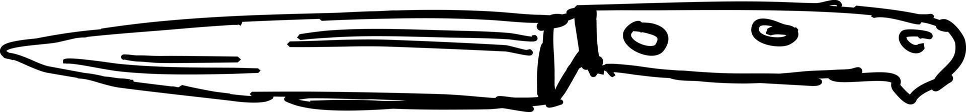 schetsen van een mes, illustratie, vector Aan wit achtergrond.