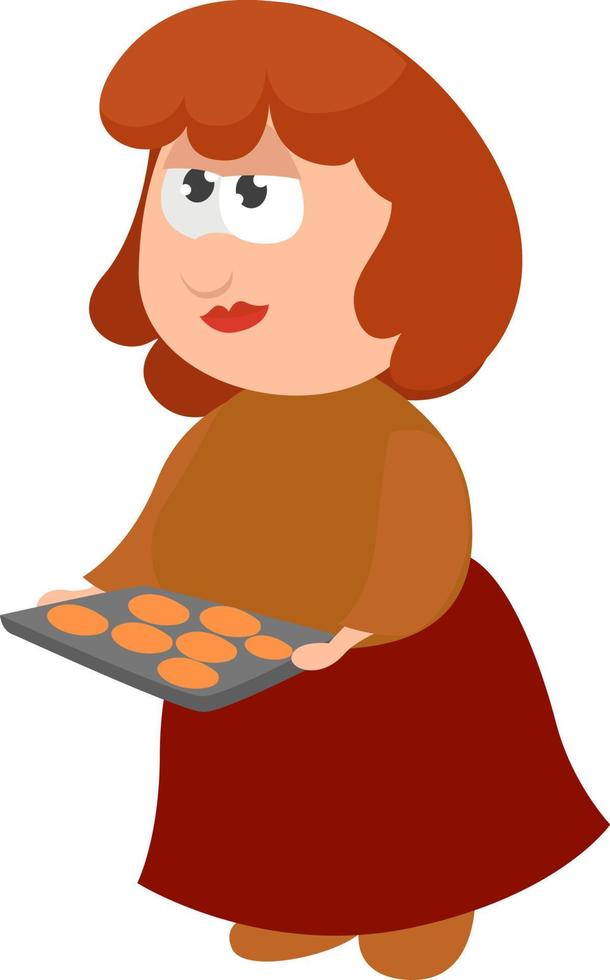 eigengemaakt koekjes, illustratie, vector Aan een wit achtergrond.