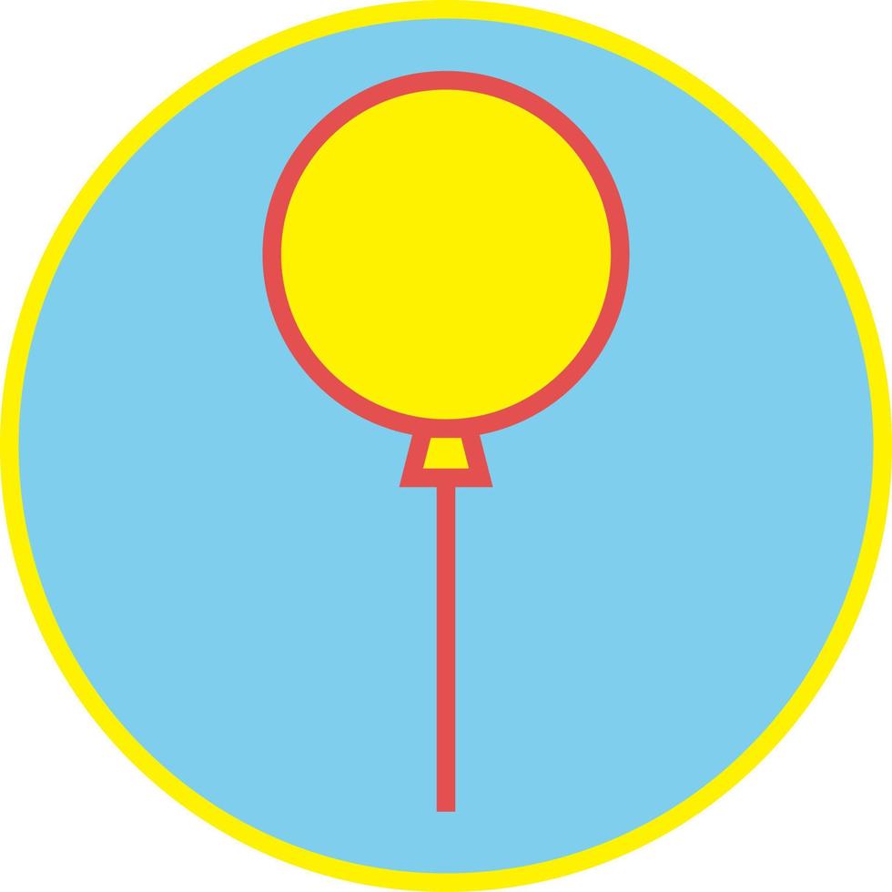 geel baby ballon, illustratie, vector Aan een wit achtergrond.