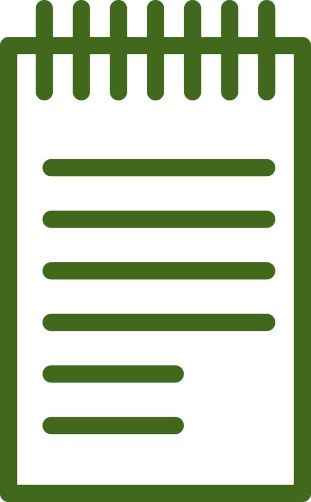 groen notities, illustratie, vector Aan een wit achtergrond.