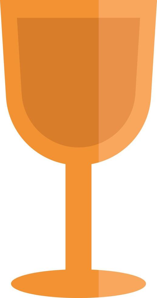 oranje wijn glas, illustratie, vector, Aan een wit achtergrond. vector