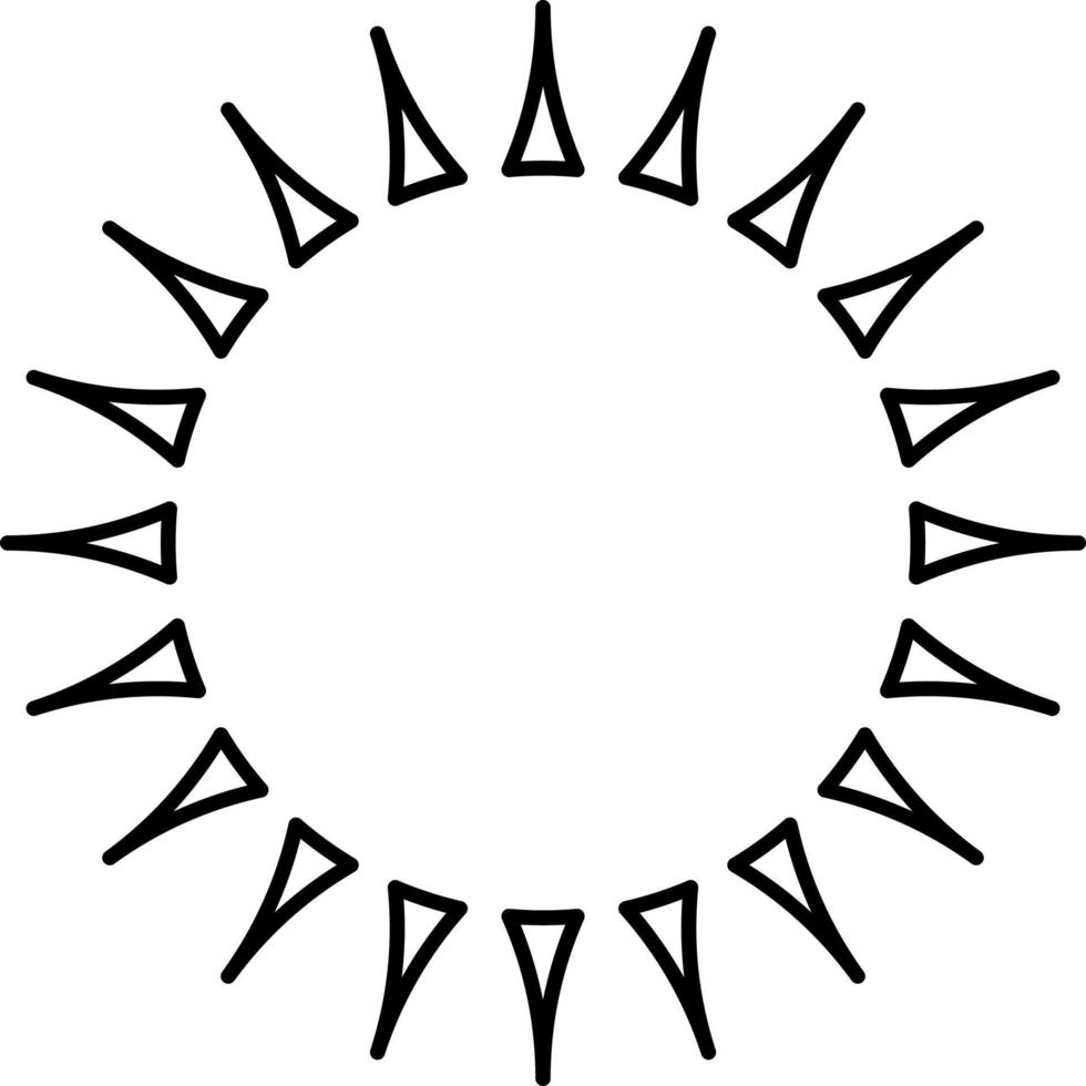 zon met een lor van zon stralen, illustratie, vector Aan wit achtergrond.