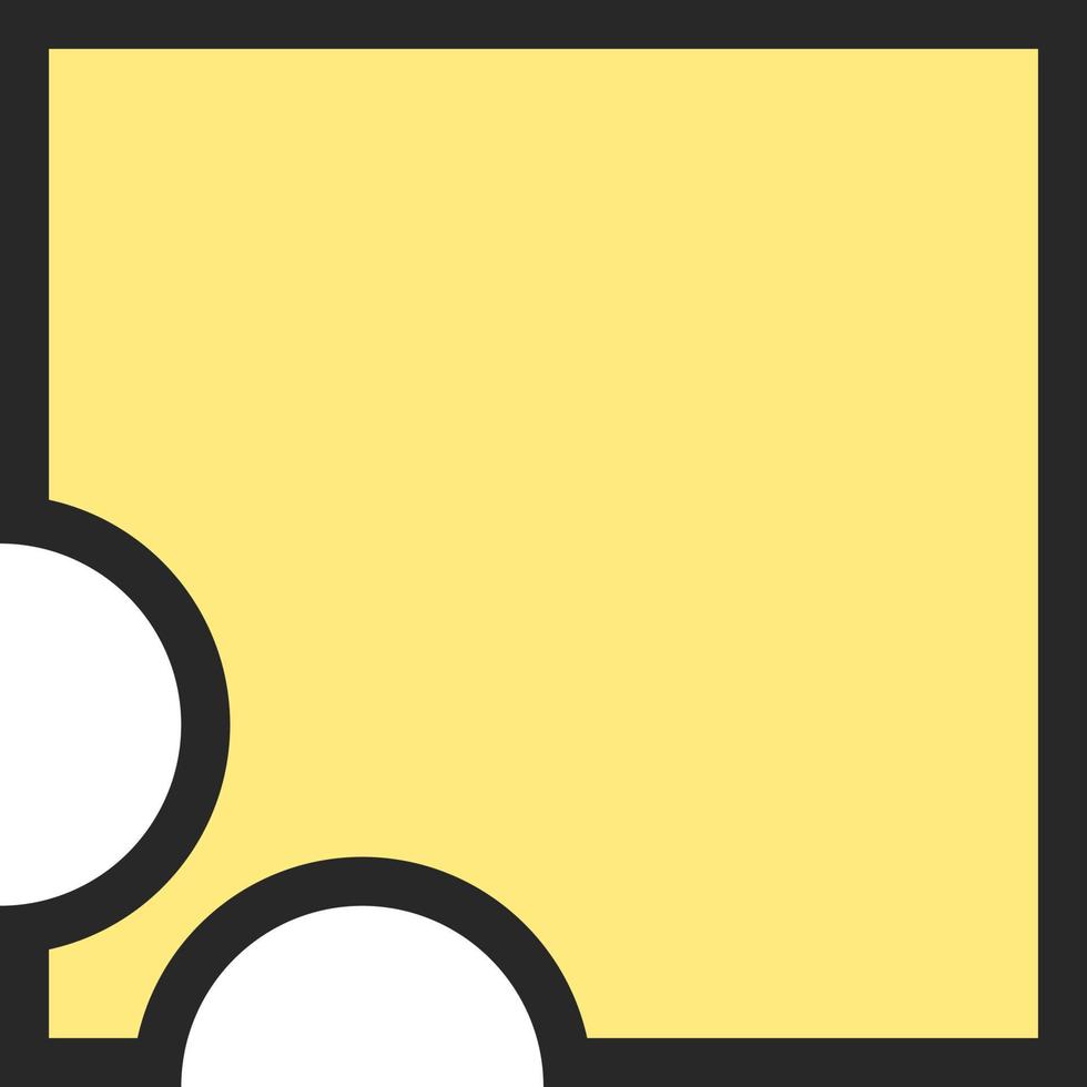geel puzzel, illustratie, Aan een wit achtergrond. vector