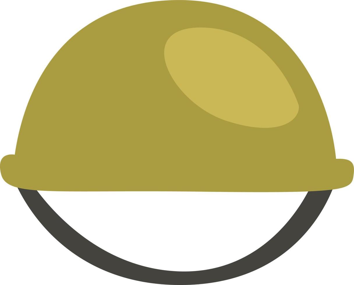 groen leger helm, illustratie, vector, Aan een wit achtergrond. vector