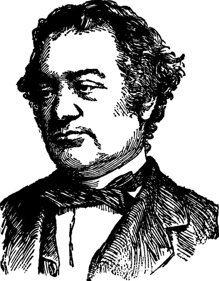 louis veuillot, wijnoogst illustratie vector