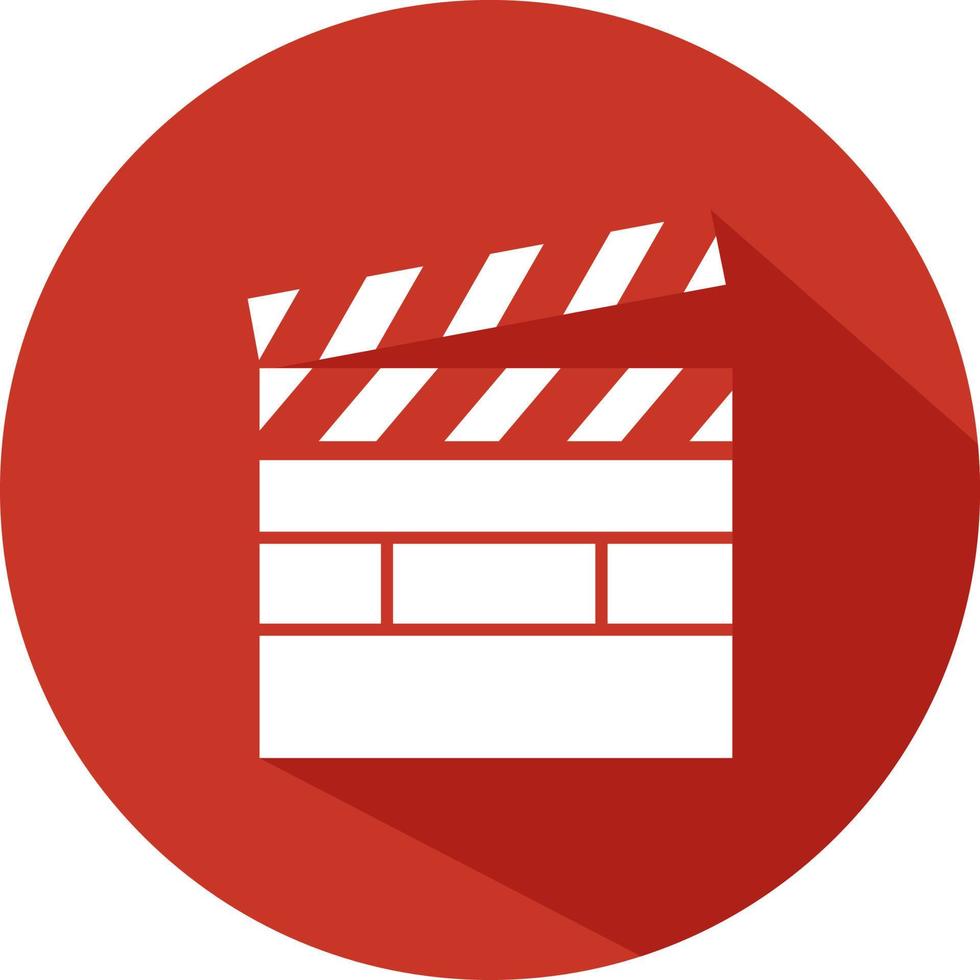 rood film bord, illustratie, vector Aan wit achtergrond.
