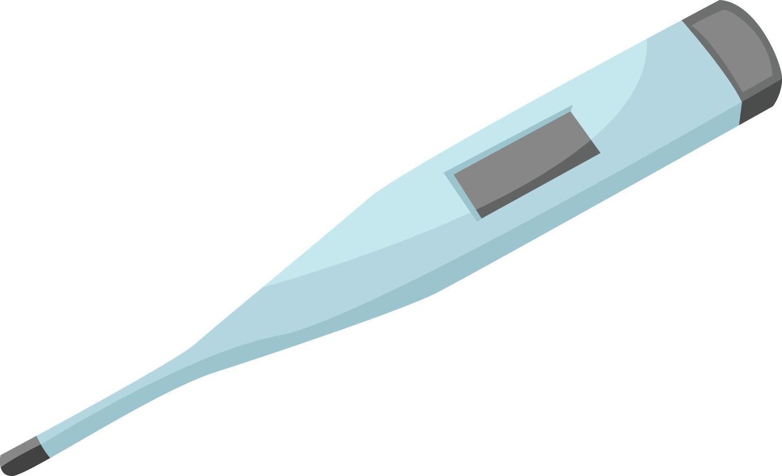 blauw thermometer, illustratie, vector Aan wit achtergrond