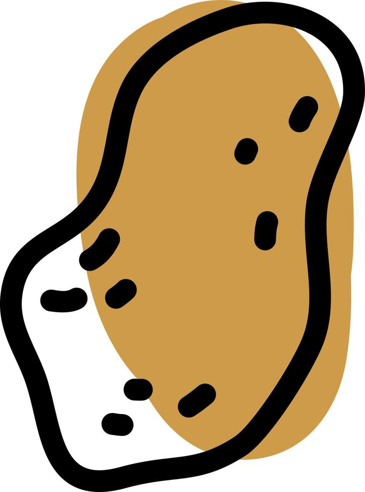 zoet aardappel, illustratie, vector Aan een wit achtergrond
