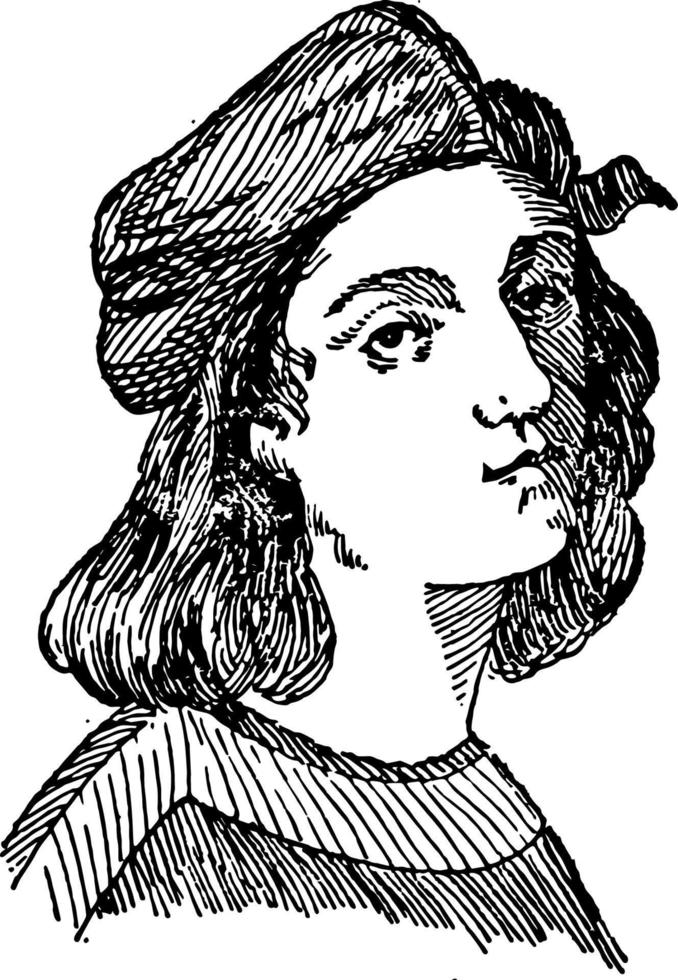 sanzio Raphaël, wijnoogst illustratie vector